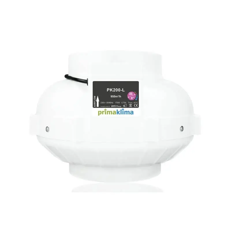 Prima Klima Rohrventilator I Speed  950m³/h 200mm PK200-L
