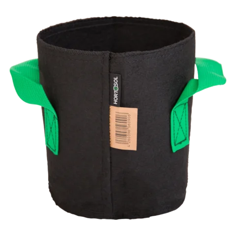 Hortosol Pflanztopf aus Stoff schwarz 15x17cm 3L