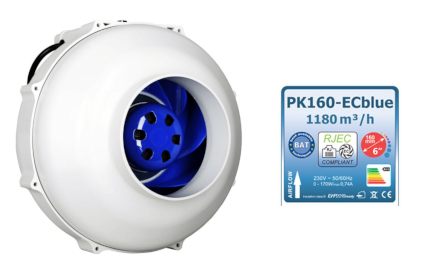 Prima Klima Rohrentilator EC Blue RJEC Multispeed  1180m³/h 160mm