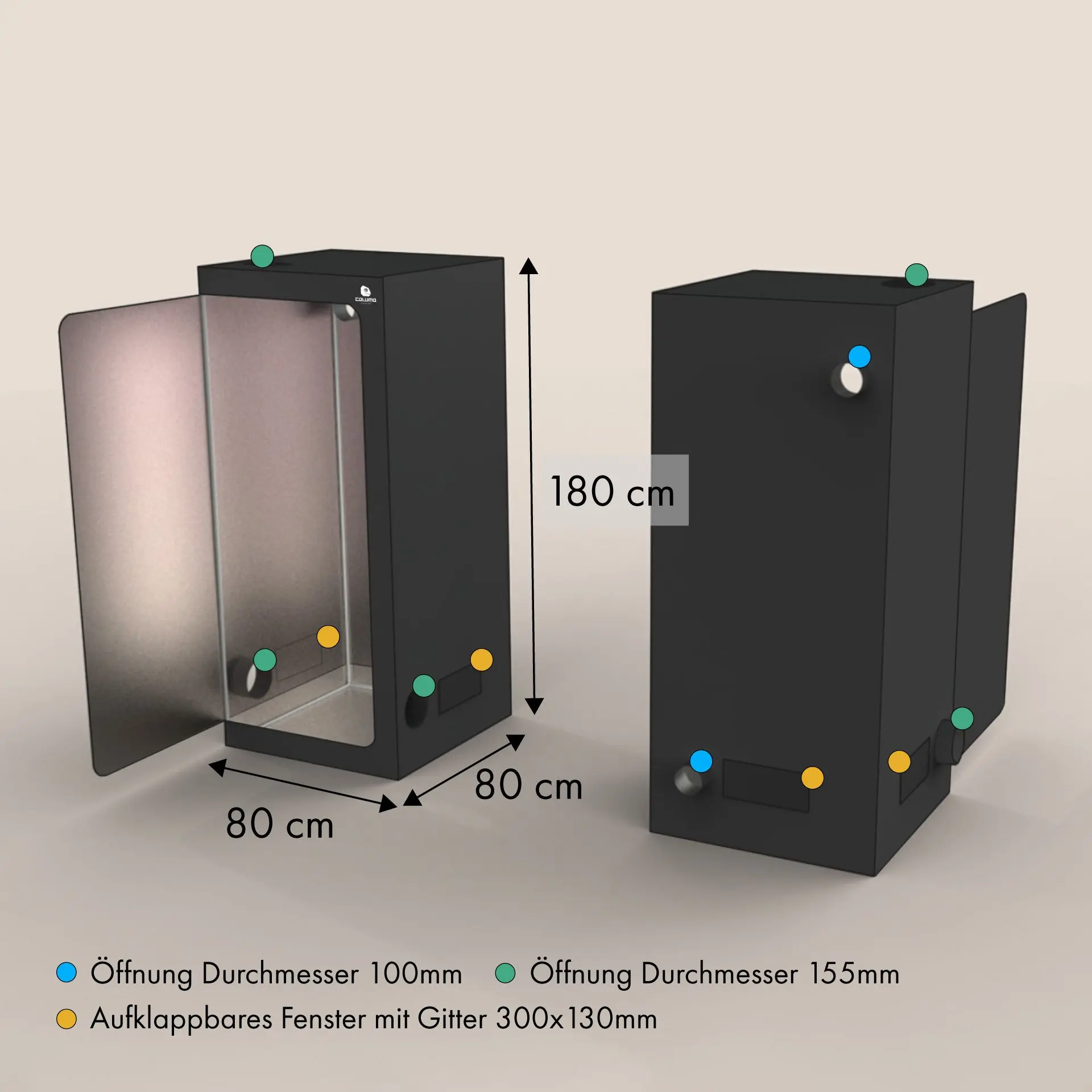 Caluma Skin Growbox 80x80x180cm Caluma Skin Growbox 80x80x180cm