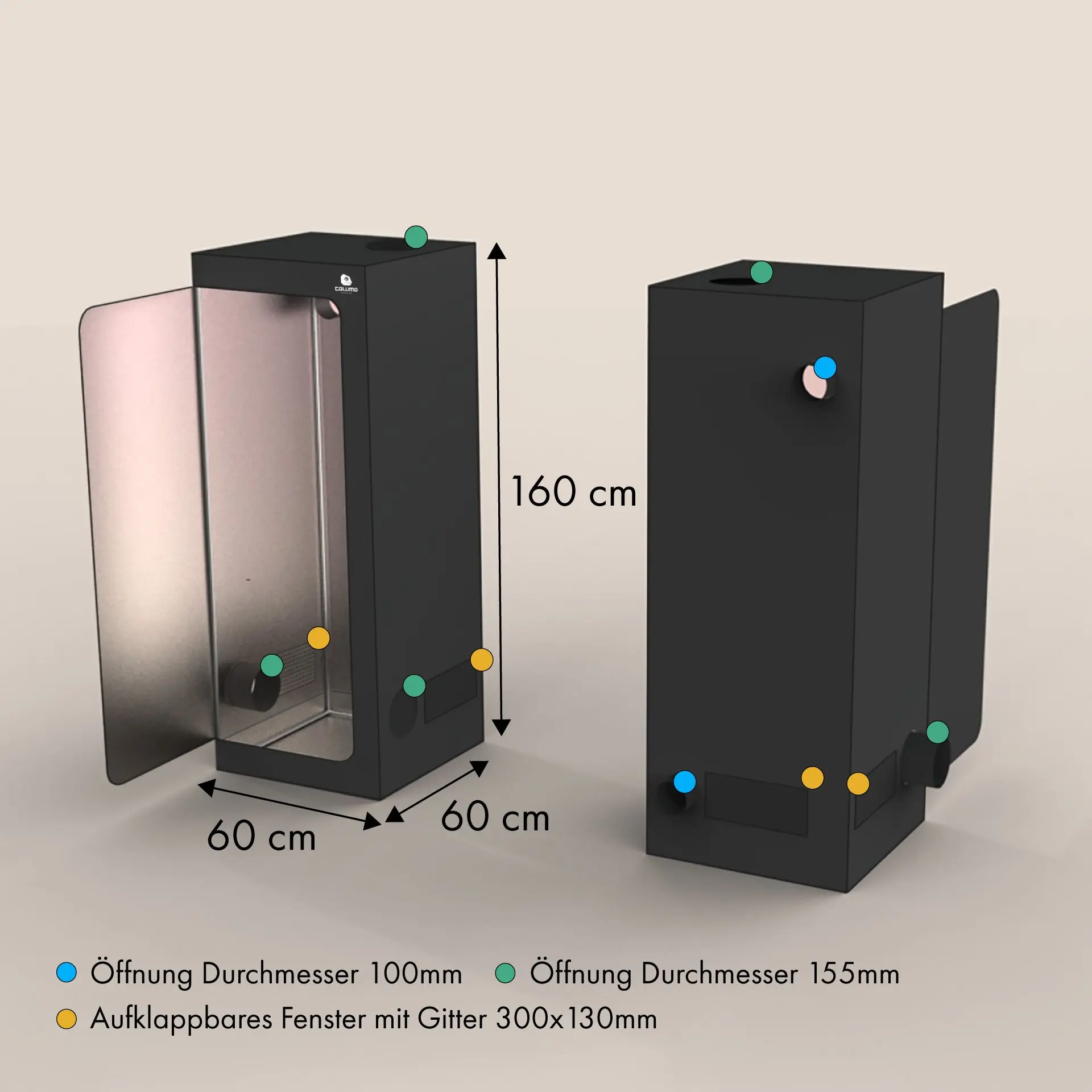 Caluma Skin Growbox 60x60x160cm Caluma Skin Growbox 60x60x160cm