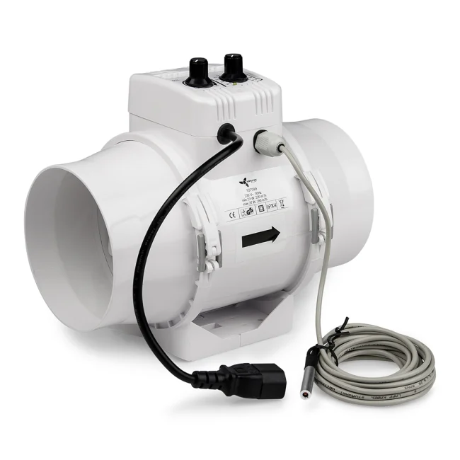 Abluft Komplett Set Eco Ventilution Temperaturgesteuert 125mm Details 1