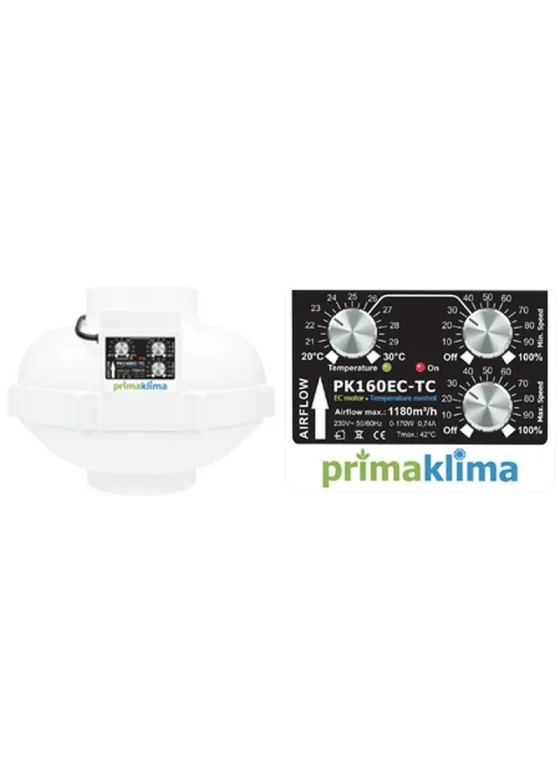 Prima Klima EC Blue Ventilator Temp Controlled 1450m³/h 250mm im Detail
