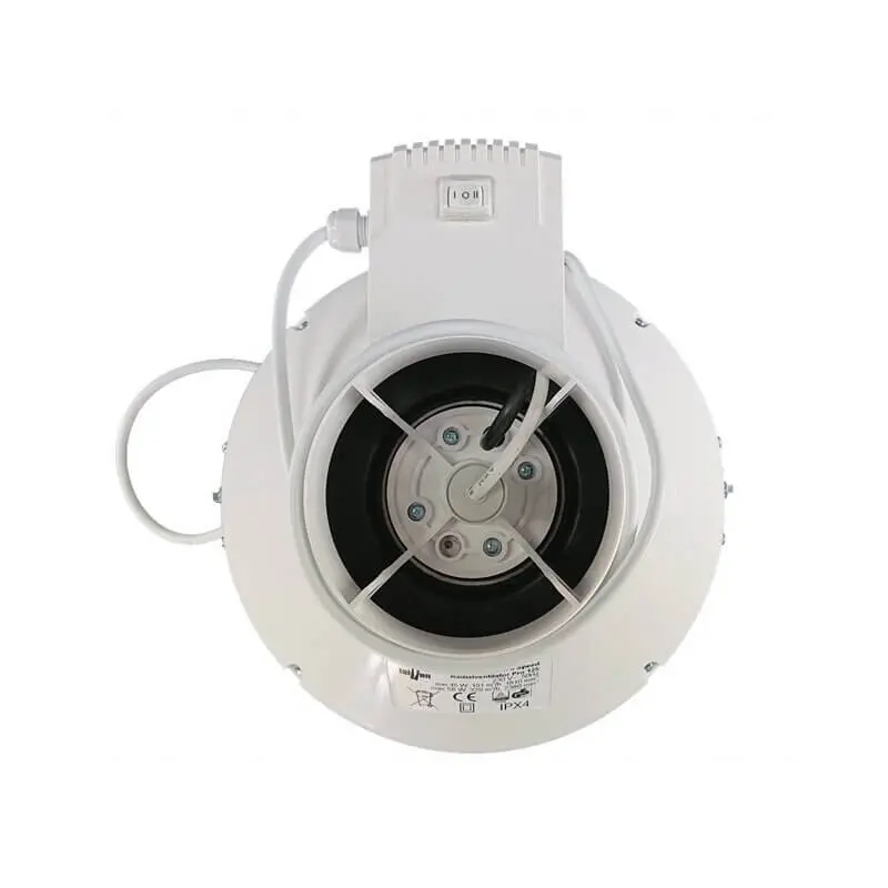 Taifun II Speed Radialventilator Pro 125mm 191/329m³/h von der Seite