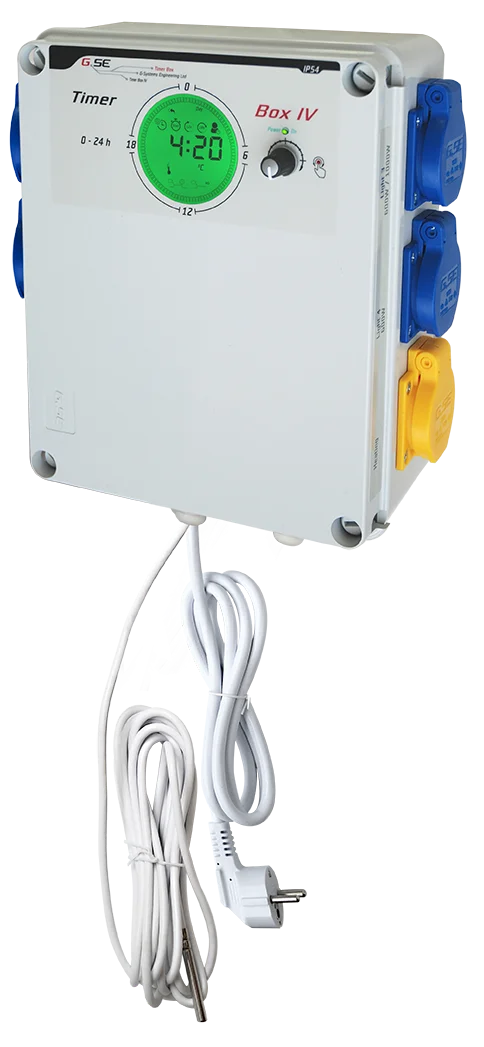 GSE Timer Box IV 4x600W Steckdosen + Heizung  Details